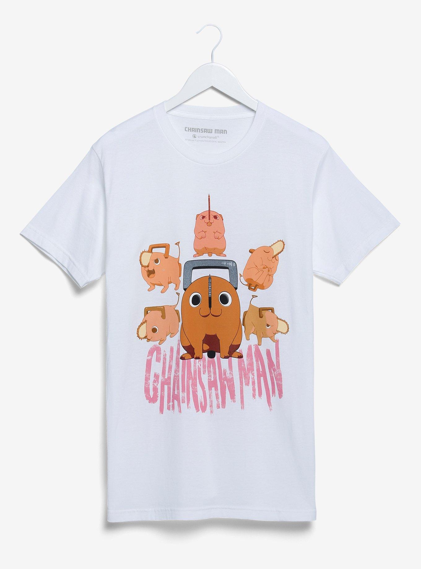 Chainsaw Man Pochita Portrait T-Shirt - BoxLunch Exclusive , OFF WHITE, hi-res