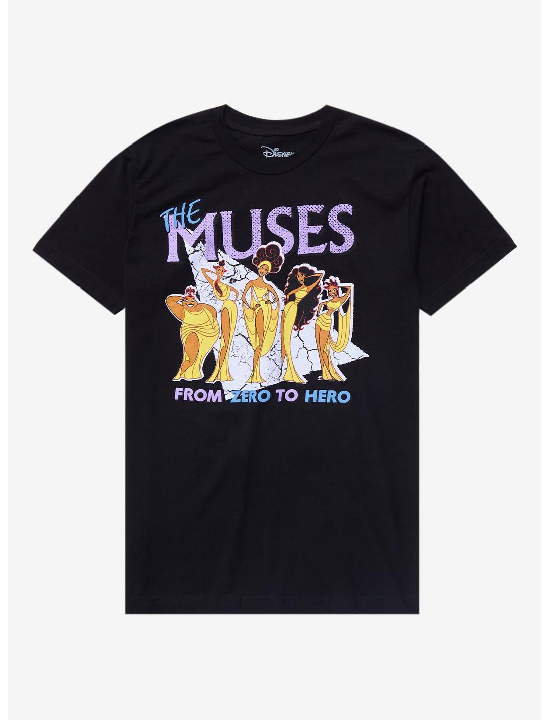 Disney Hercules The Muses Zero to Hero T-Shirt - BoxLunch Exclusive, BLACK, hi-res