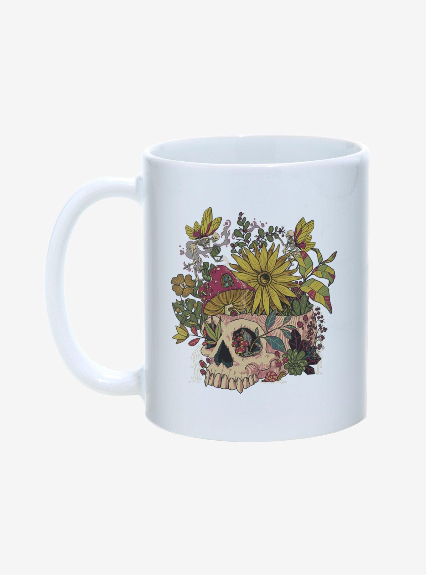 Skull Flowers Mug 11oz, , hi-res