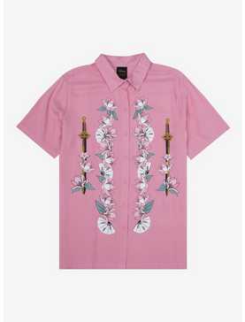 Disney Mulan Traditional Portrait Woven Women’s Button-Up - BoxLunch Exclusive, , hi-res