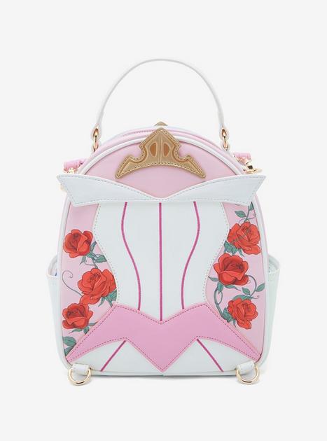 Loungefly Disney Sleeping Beauty Mini Backpack Princess Aurora Sketch Bag  Pink