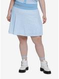 Sweet Society Baby Blue Gingham Girls Sweater Skirt Plus Size, GINGHAM CHECK, hi-res