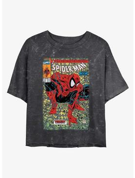Marvel Spider-Man Torment Comic Book Cover Mineral Wash Womens Crop T-Shirt, , hi-res