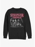 Stranger Things Stranger Monochromatic Group Sweatshirt, BLACK, hi-res