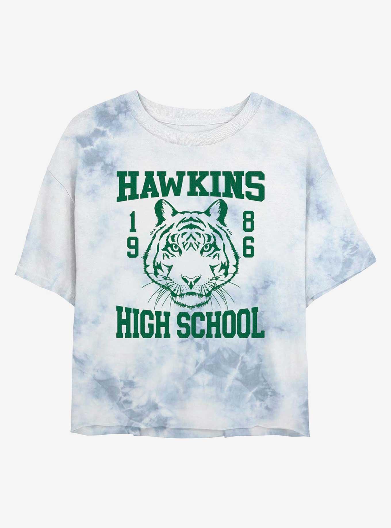 Stranger Things Hawkins High School 1986 Tie-Dye Womens Crop T-Shirt, , hi-res