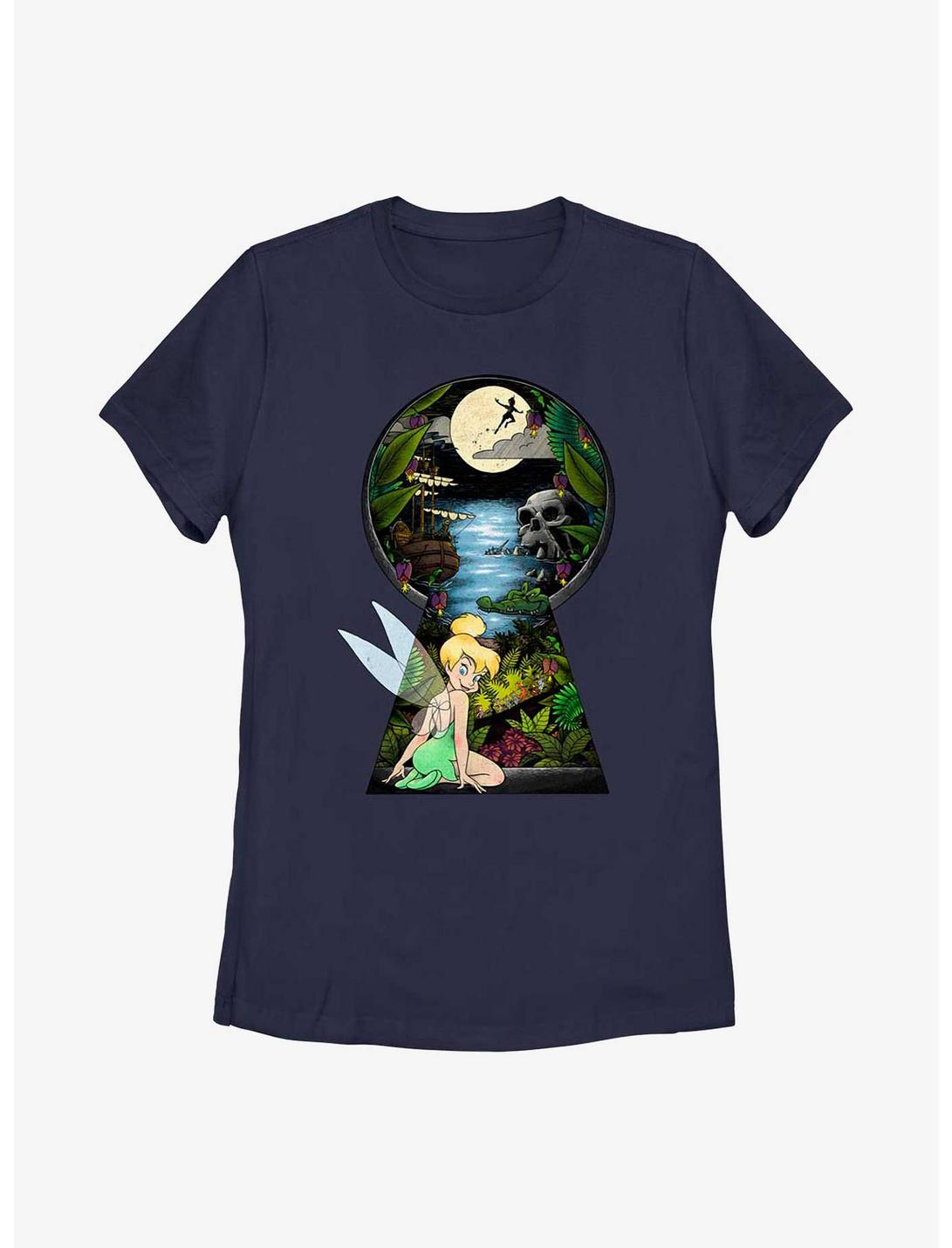 Disney Tinker Bell Keyhole Womens T-Shirt, NAVY, hi-res