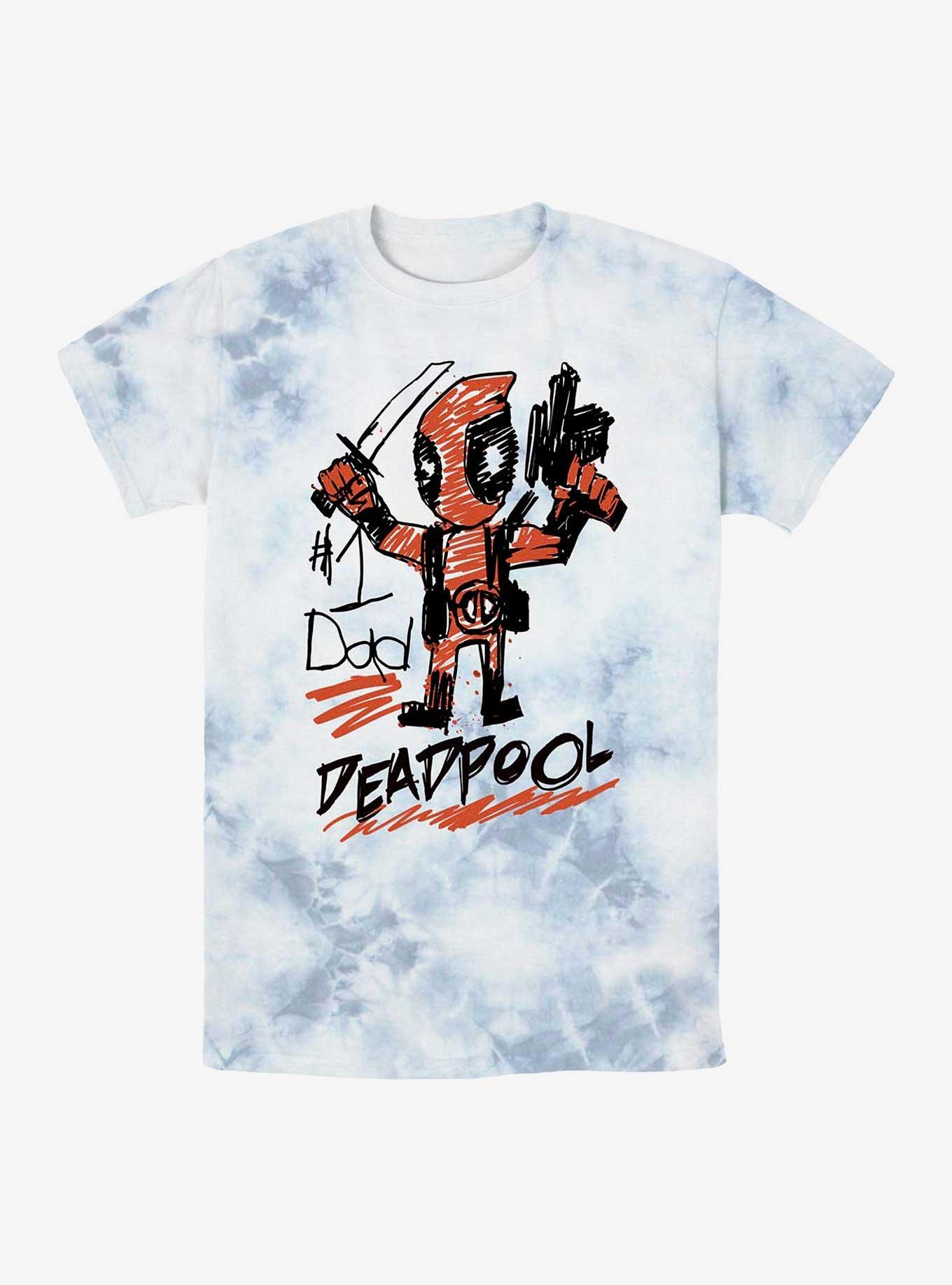 Marvel Spider-Man Deadpool Dad Tie-Dye T-Shirt, WHITEBLUE, hi-res view 1