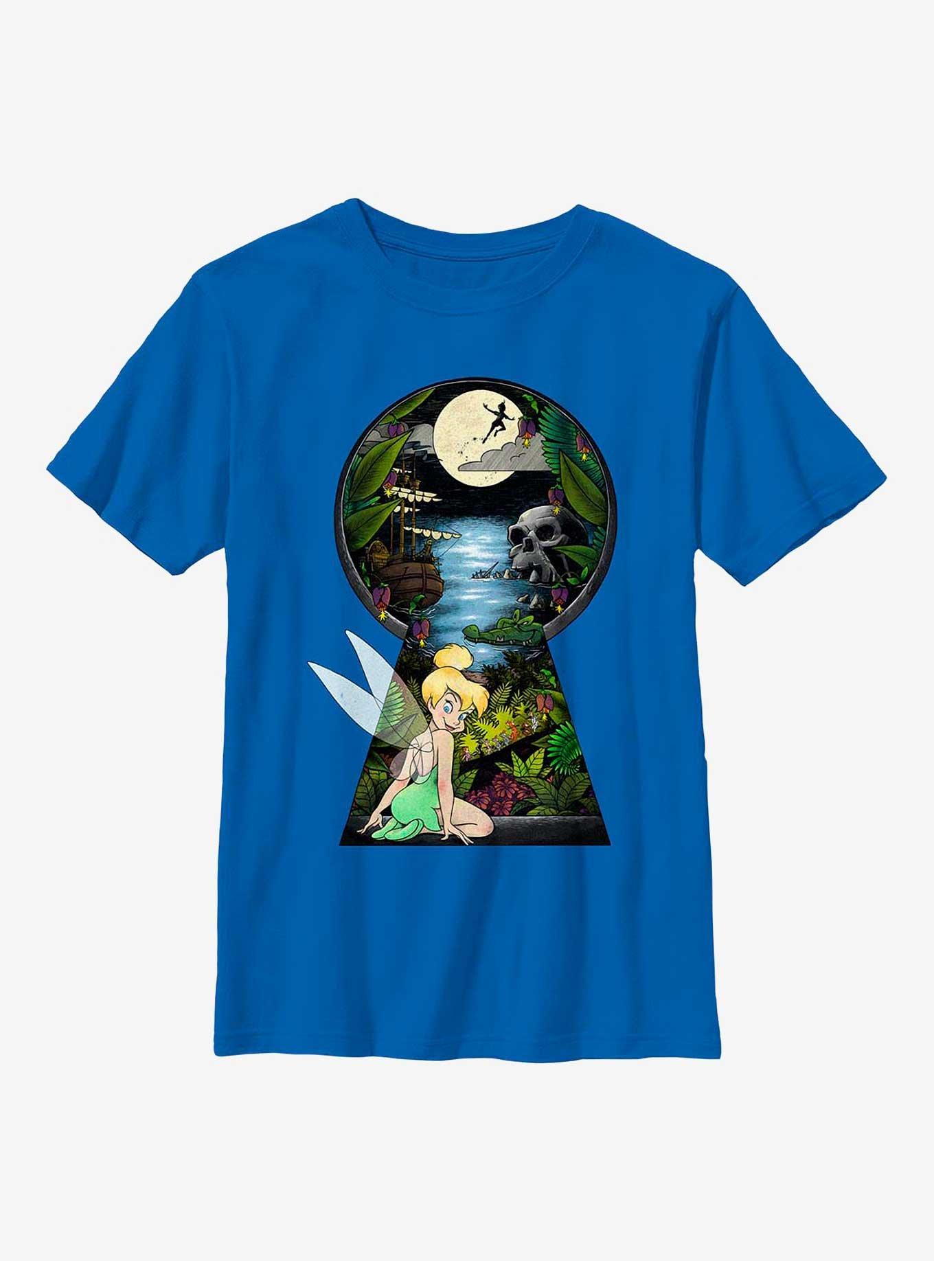 Disney Tinker Bell Keyhole Youth T-Shirt, ROYAL, hi-res