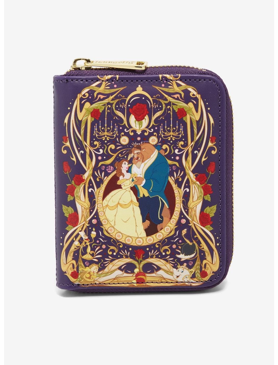 Loungefly Disney Beauty and the Beast Ornate Small Zip Wallet - BoxLunch Exclusive, , hi-res