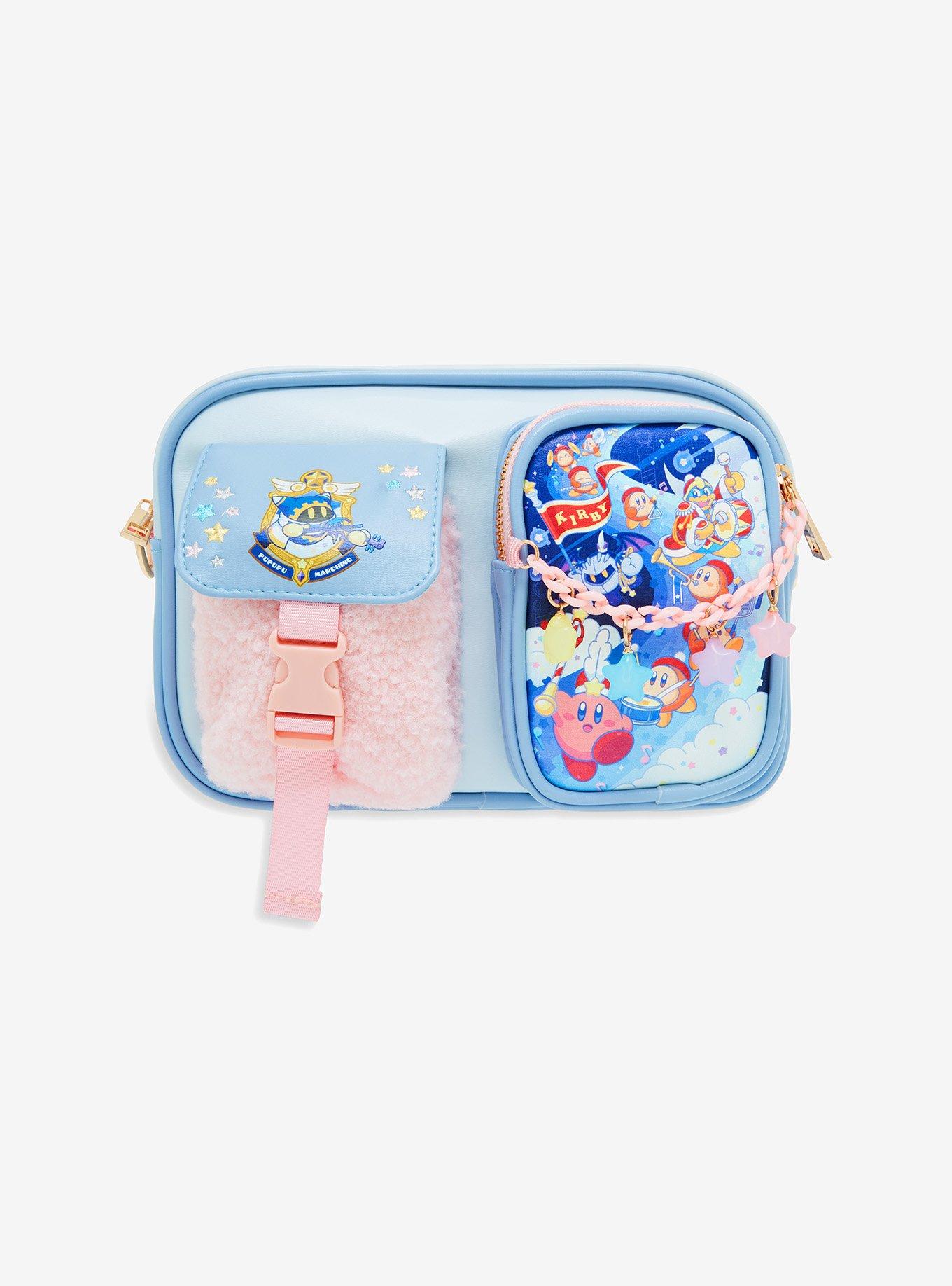 Kawaii Kirby Anime Cartoon Plush Doll Lunch Bag Picnic Travel Pouch  Handbags Lunch Box Tote Bags mummy bag Girls Gift