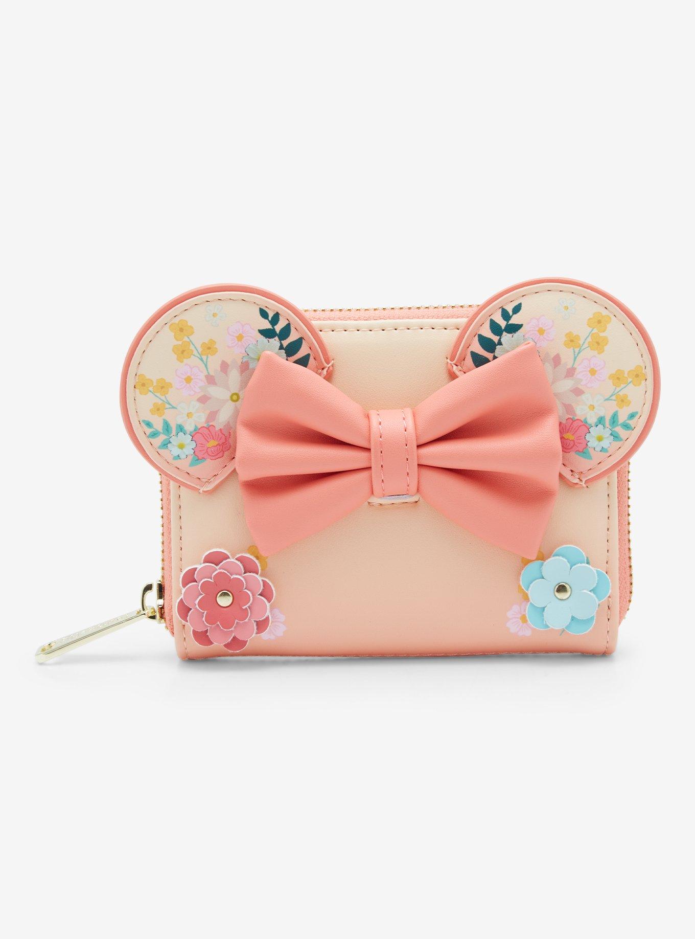 Loungefly Disney Minnie Mouse Floral Ears Small Zip Wallet