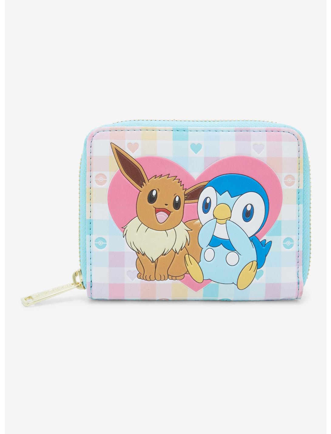 Loungefly Pokémon Eevee & Piplup Small Zip Wallet - BoxLunch Exclusive , , hi-res