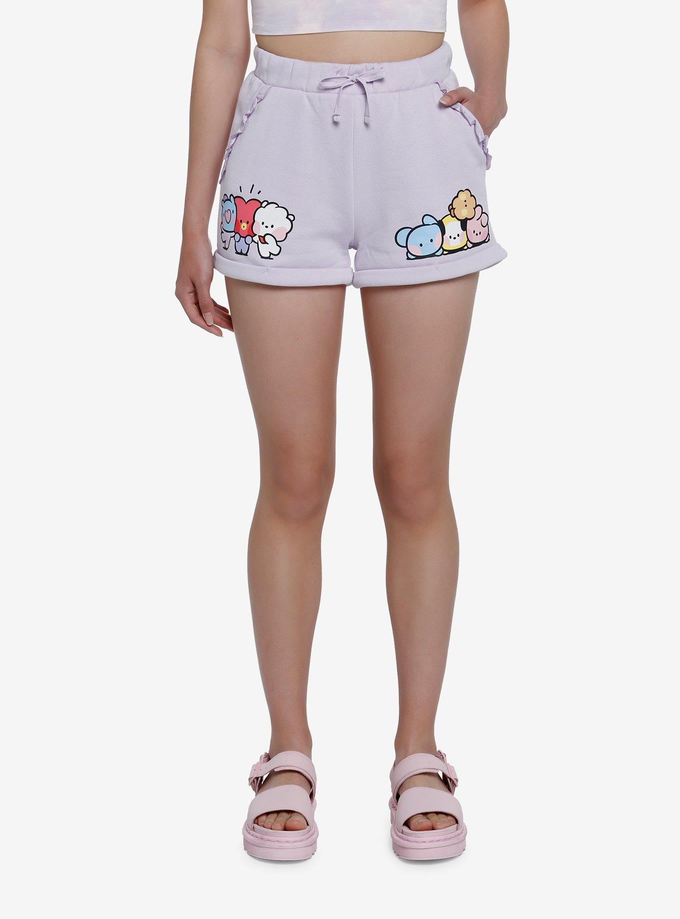 BT21 Minini Group Girls Lounge Shorts, MULTI, hi-res