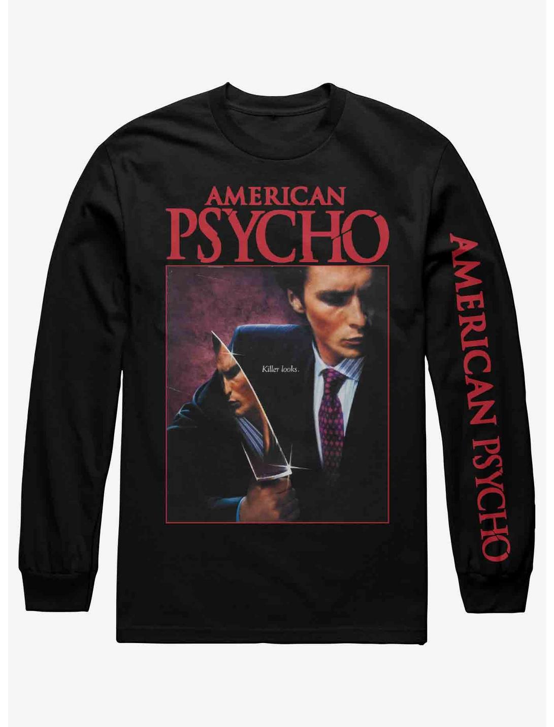 American Psycho Patrick Bateman Long-Sleeve T-Shirt, BLACK, hi-res