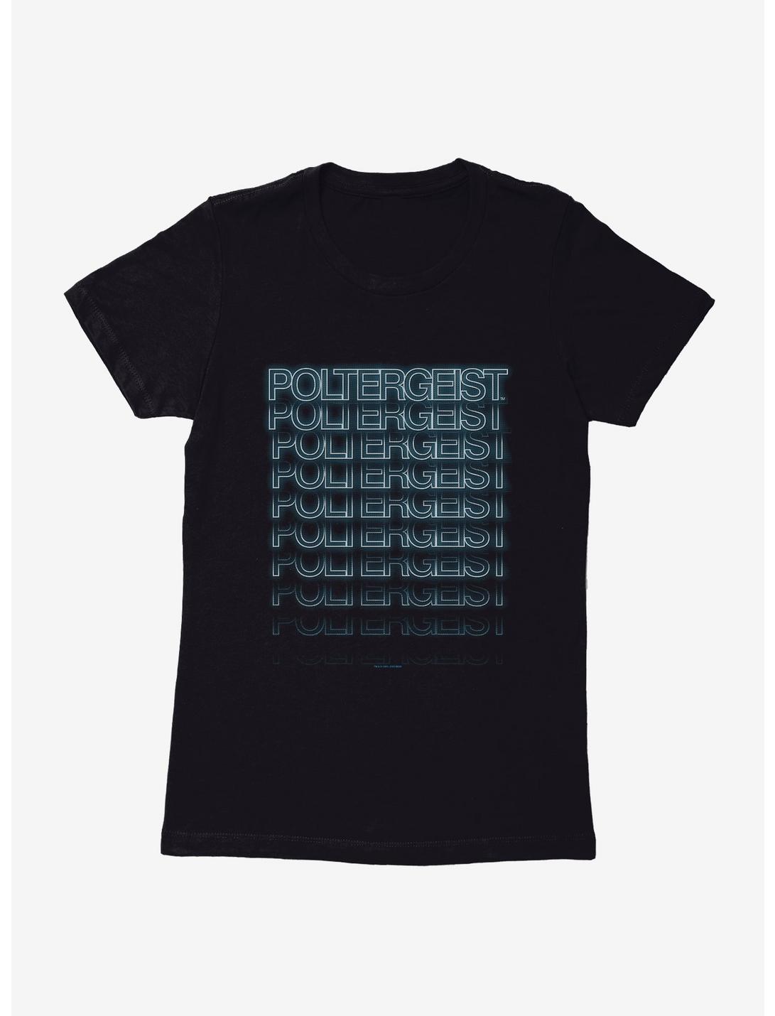 Poltergeist Layered Logo Womens T-Shirt, BLACK, hi-res