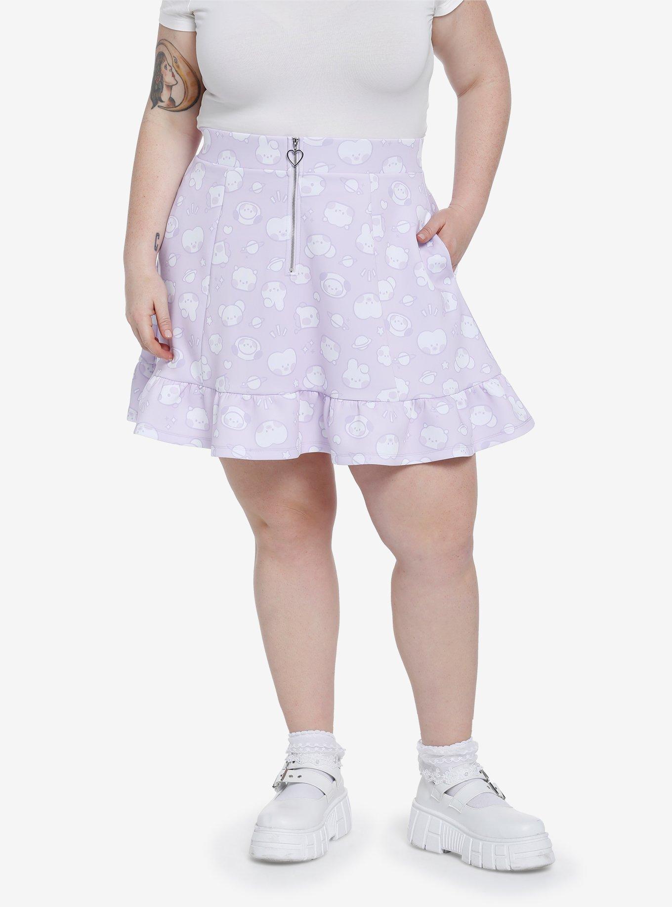 Plus size white outlet scuba skirt