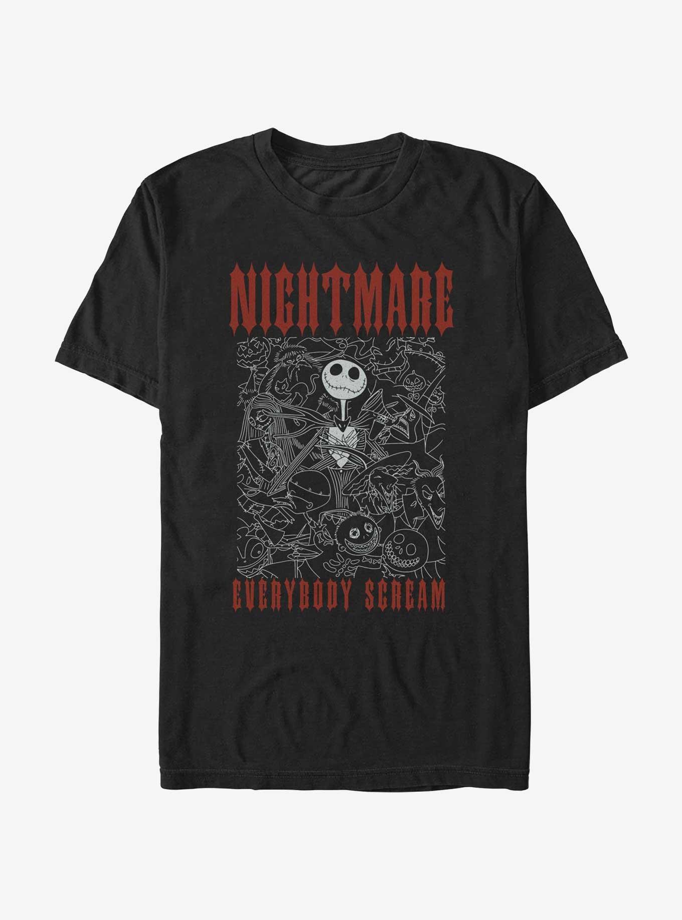 Disney The Nightmare Before Christmas Everybody Scream T-Shirt, BLACK, hi-res