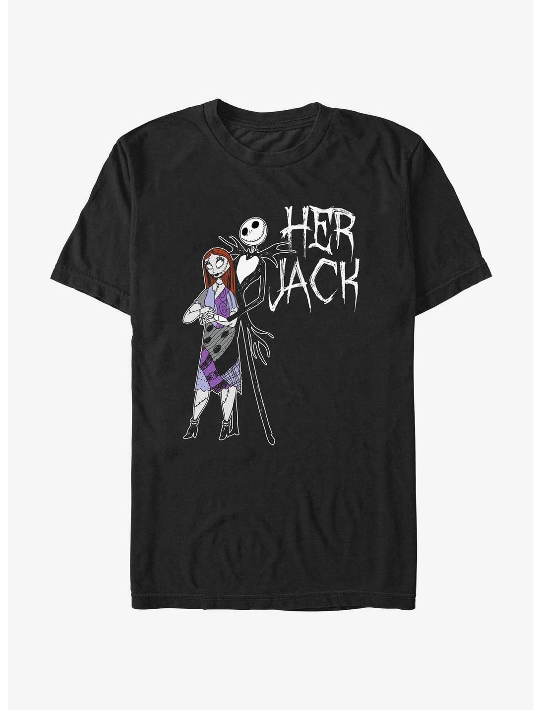 Disney The Nightmare Before Christmas Her Jack And Sally T-Shirt, BLACK, hi-res