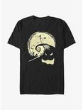 Disney The Nightmare Before Christmas Moon Spiral Mountain T-Shirt, BLACK, hi-res