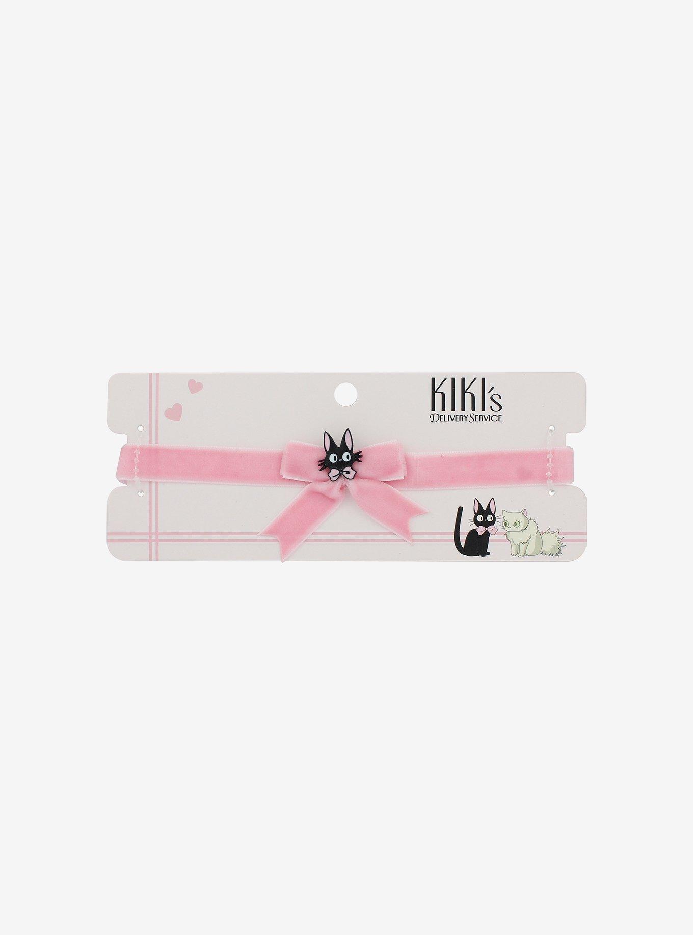 Her Universe Studio Ghibli Kiki's Delivery Service Jiji Pink Bow Choker, , hi-res