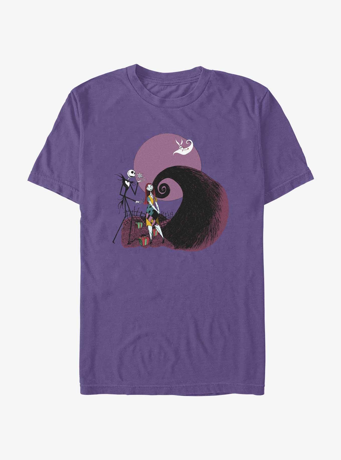 Disney The Nightmare Before Christmas Jack & Sally Spiral Mountain T-Shirt, PURPLE, hi-res
