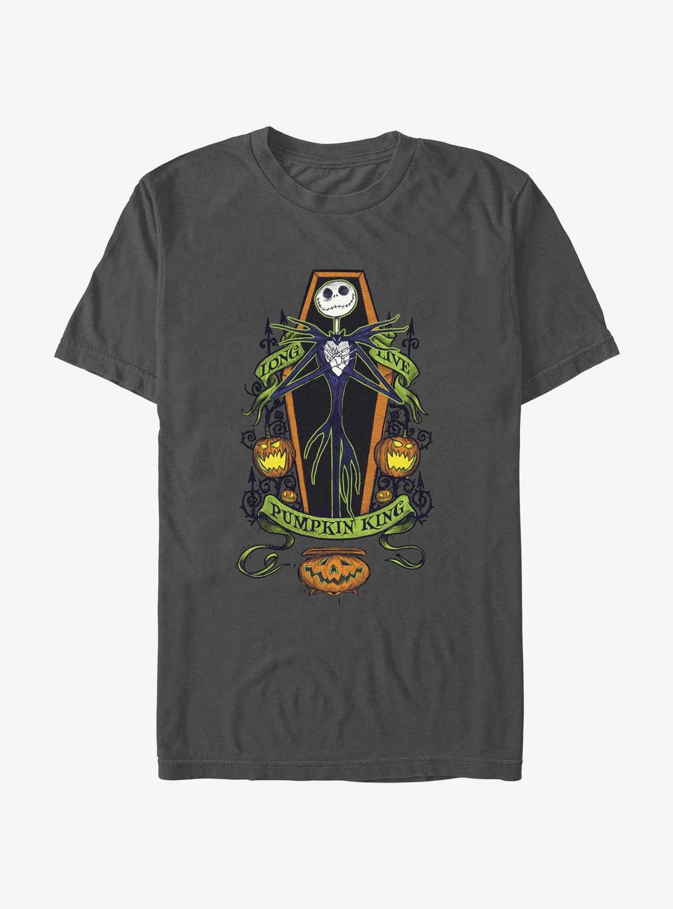 Disney The Nightmare Before Christmas Long Live Pumpkin King T-Shirt, CHARCOAL, hi-res