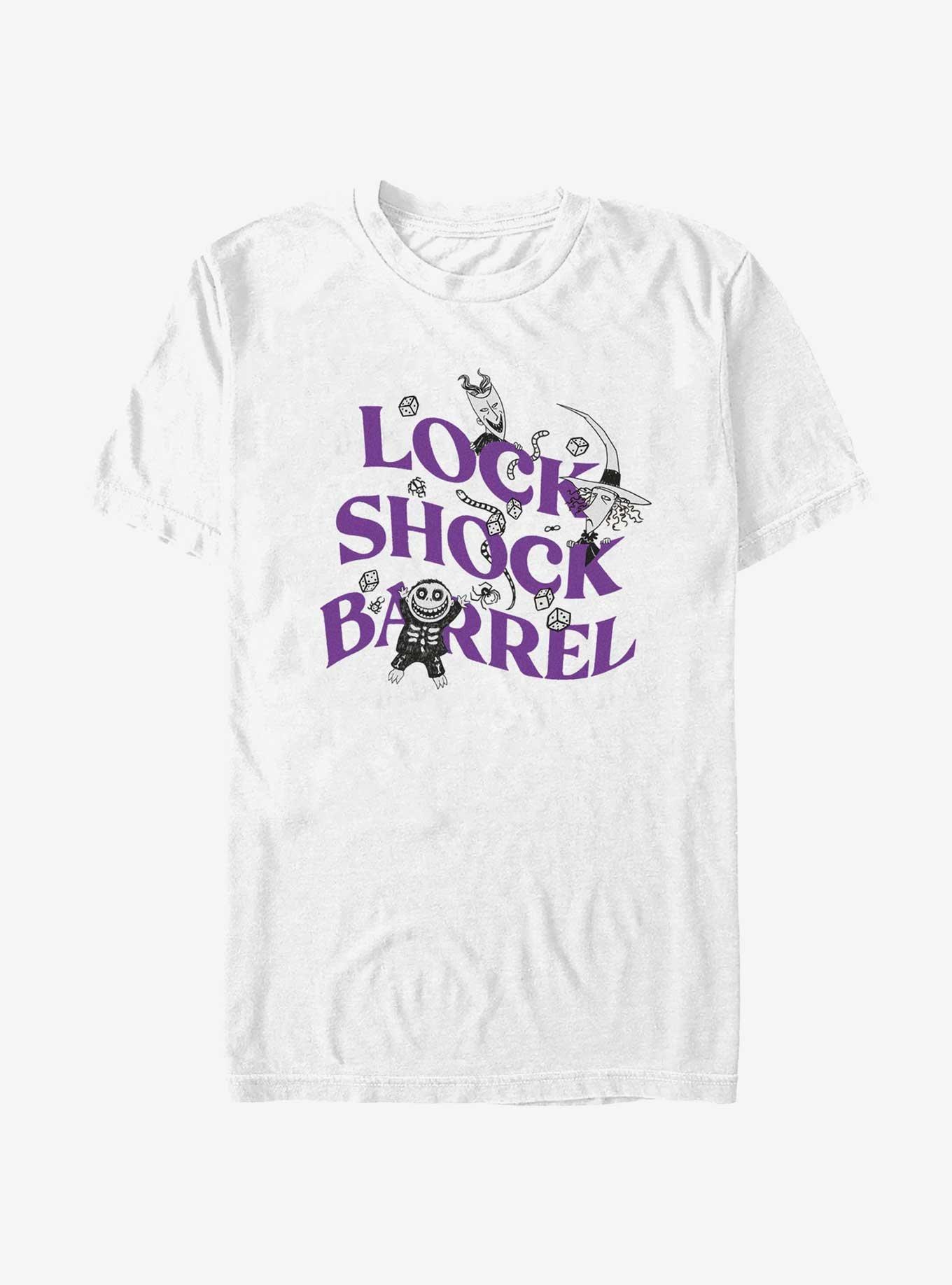 Disney The Nightmare Before Christmas Lock Shock Barrel T-Shirt, WHITE, hi-res