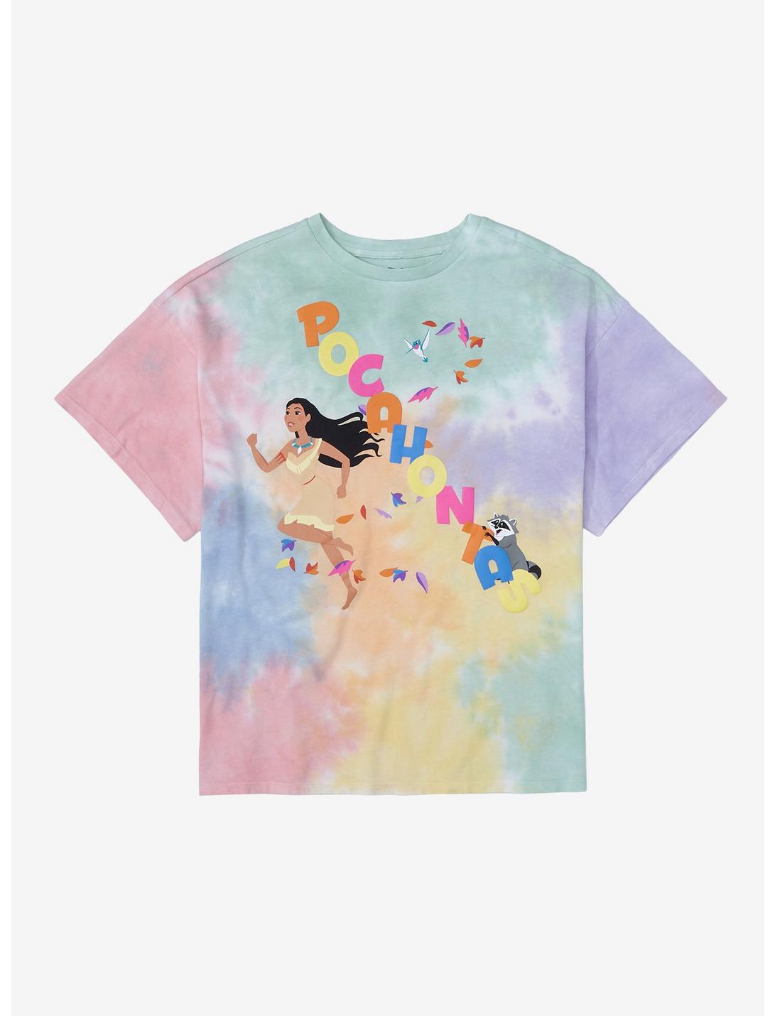 Disney Pocahontas Characters Tie-Dye Plus Size T-Shirt - BoxLunch Exclusive, MULTI, hi-res