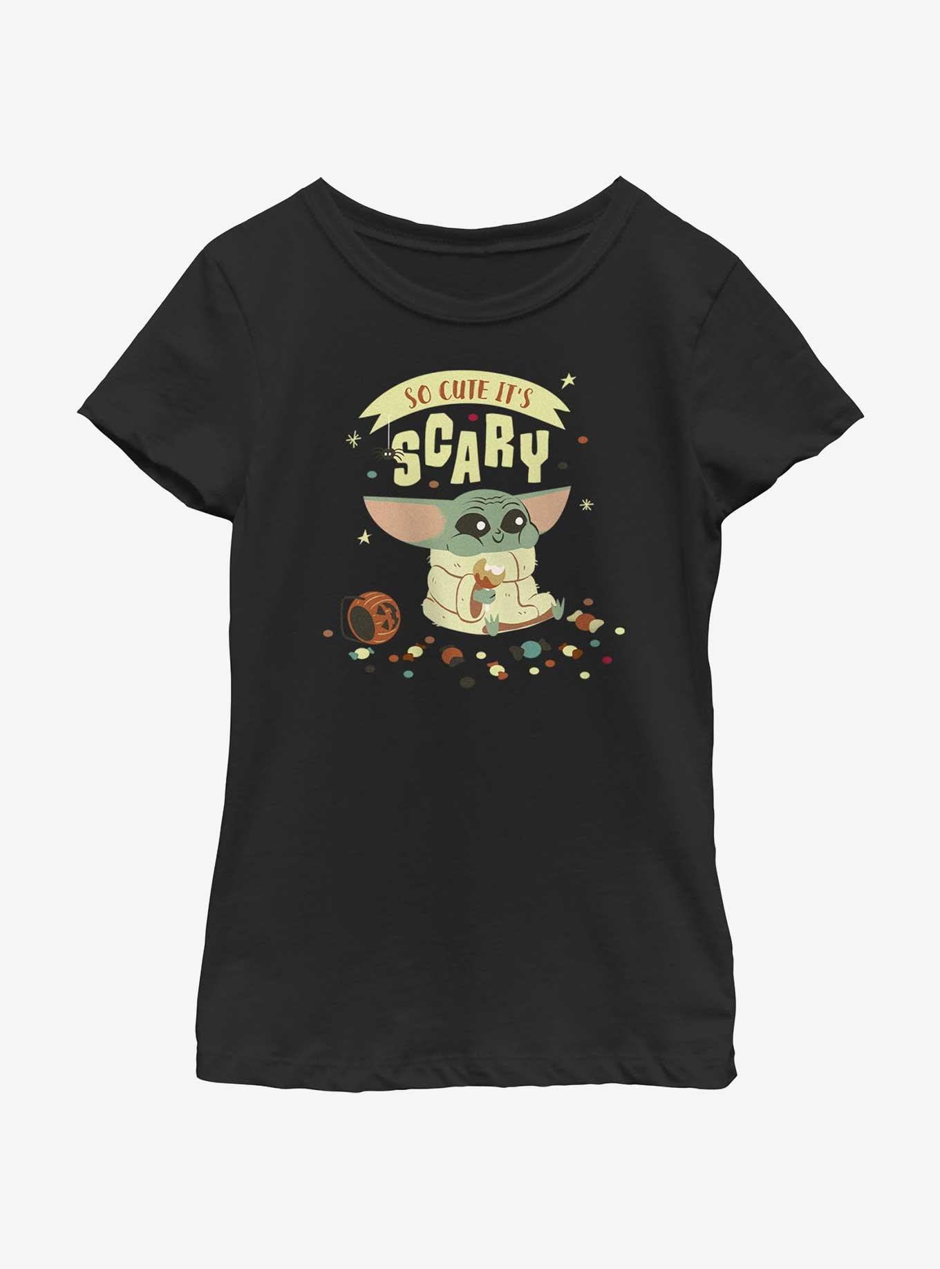 Star Wars The Mandalorian The Child It's Scary Youth Girls T-Shirt, BLACK, hi-res