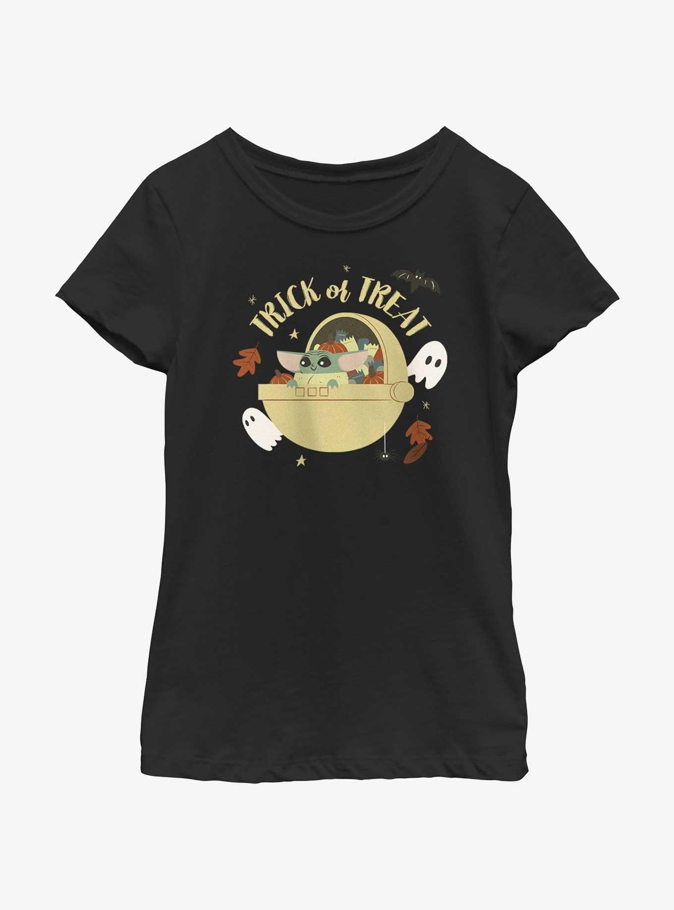 Star Wars The Mandalorian The Trick Or Treat Child Youth Girls T-Shirt, BLACK, hi-res