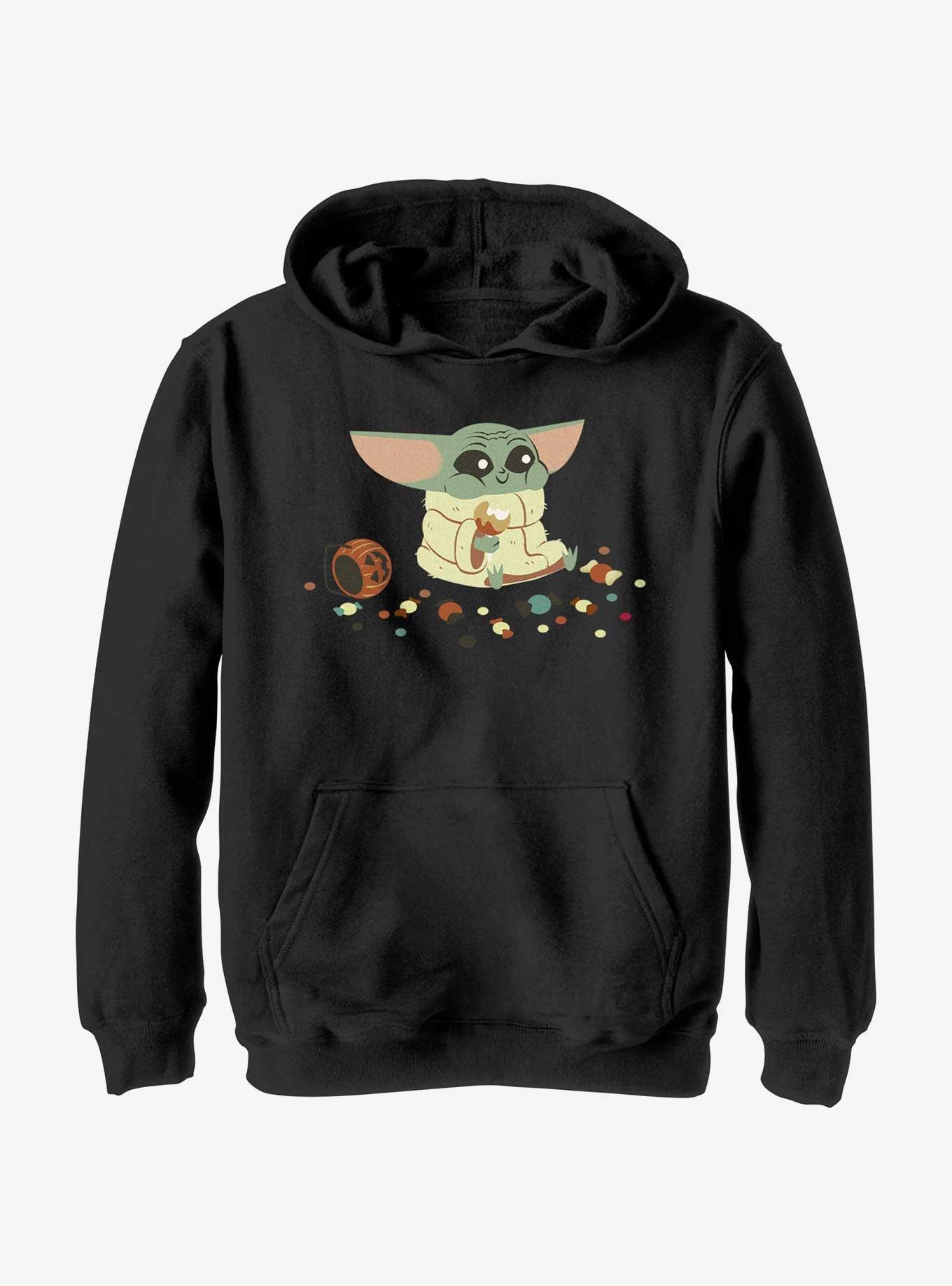 Star Wars The Mandalorian The Child Eating Candy Youth Hoodie, , hi-res