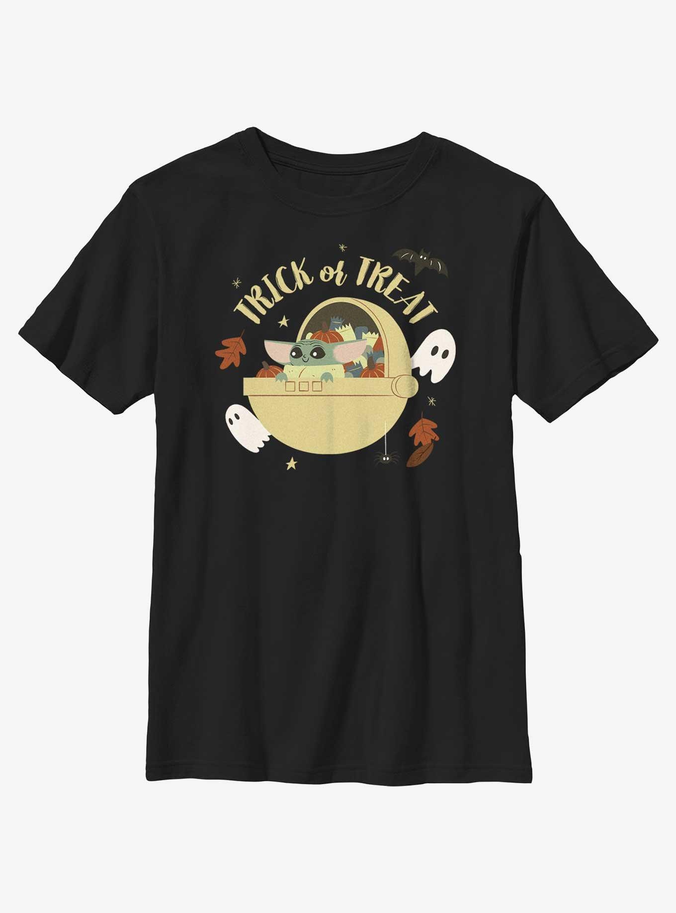 Star Wars The Mandalorian The Trick Or Treat Child Youth T-Shirt, BLACK, hi-res