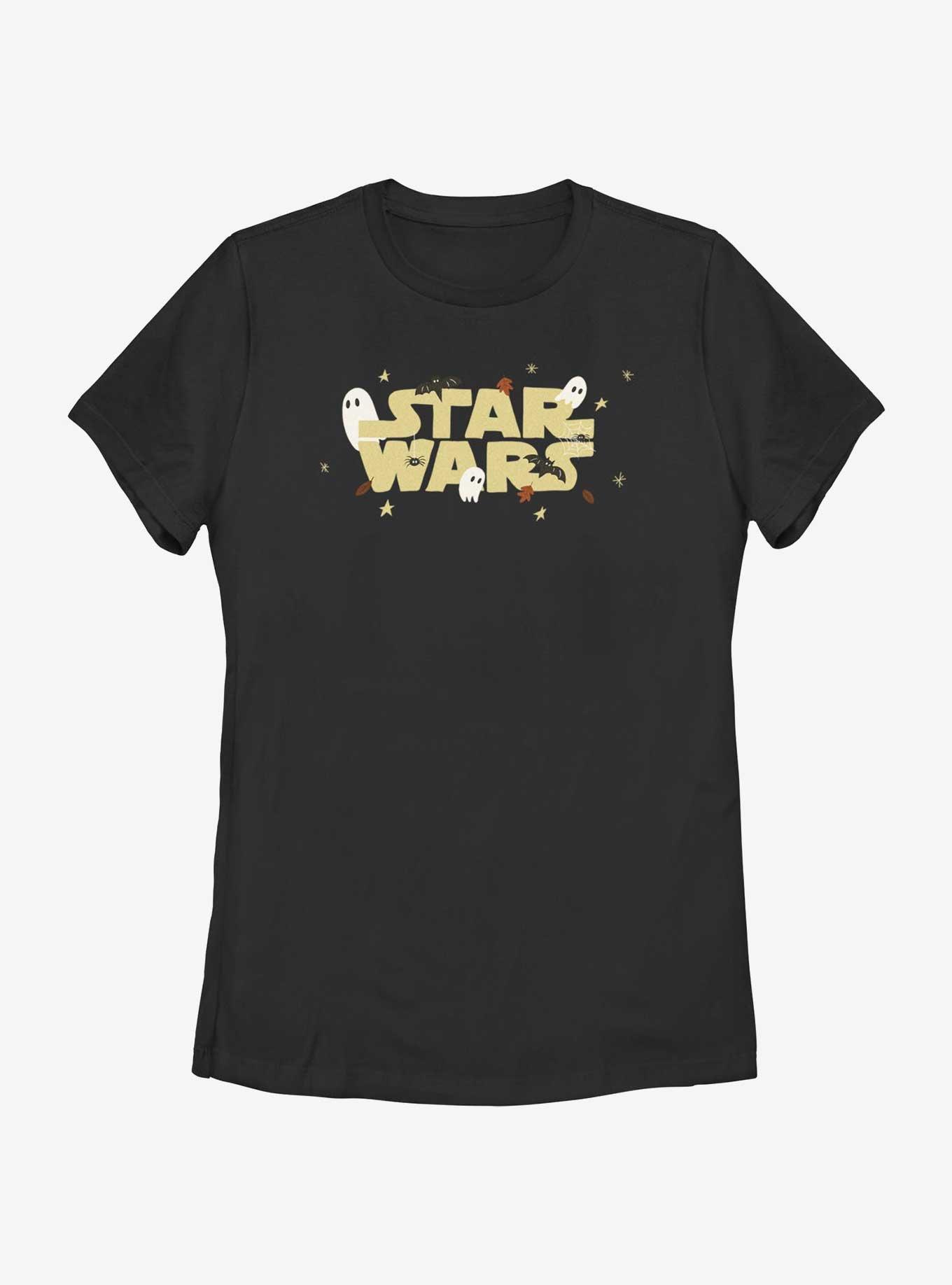 Star Wars Spooky Logo Womens T-Shirt, BLACK, hi-res