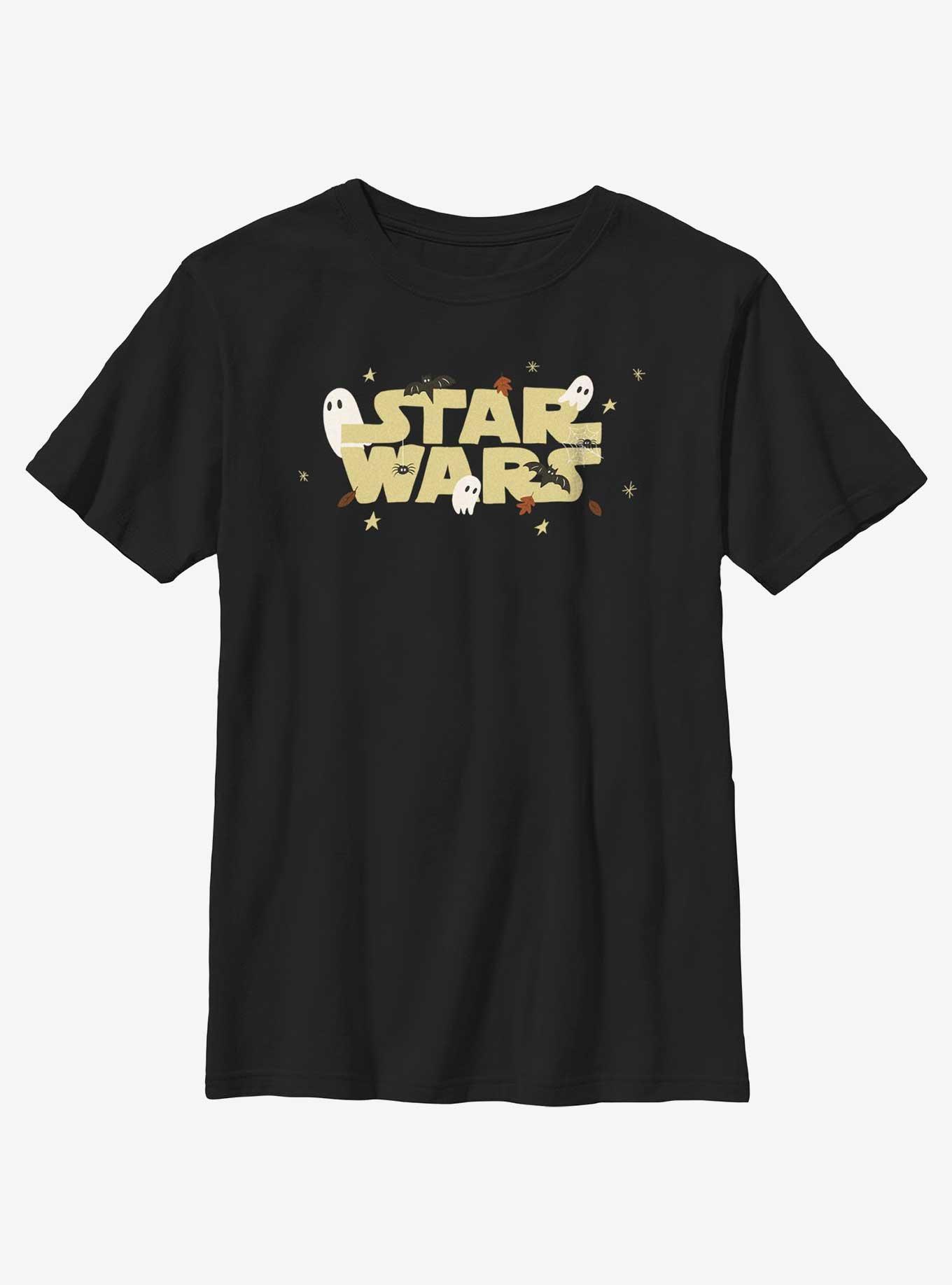 Star Wars Spooky Logo Youth T-Shirt, BLACK, hi-res