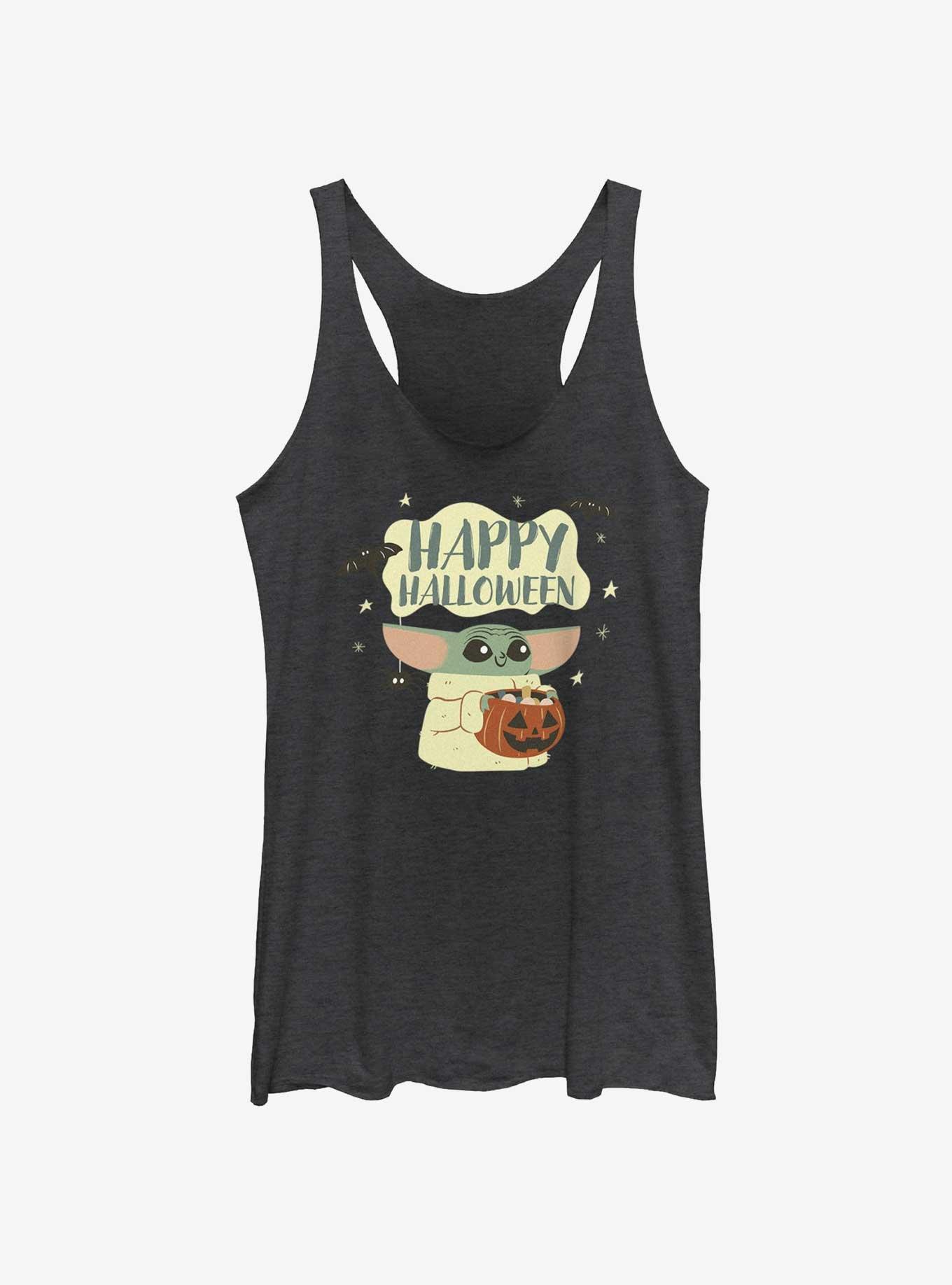 Star Wars The Mandalorian The Child Halloween Womens Tank Top, BLK HTR, hi-res