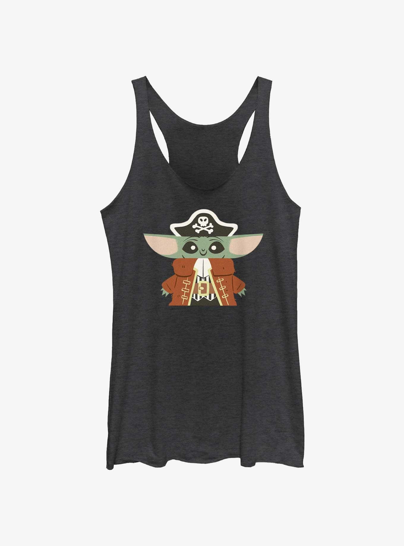Star Wars The Mandalorian The Pirate Child Womens Tank Top, BLK HTR, hi-res
