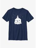 Midnight Mass Snowy Church Youth T-Shirt, NAVY, hi-res