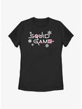 Squid Game Holiday Style Logo Womens T-Shirt, BLACK, hi-res