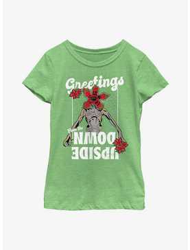 Stranger Things Demogorgon Season's Greetings Youth Girls T-Shirt, , hi-res