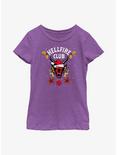 Stranger Things Holiday Style Hellfire Club Youth Girls T-Shirt, PURPLE BERRY, hi-res