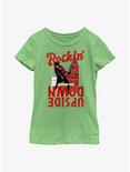 Stranger Things Holiday Rockin' Around Eddie Munson Youth Girls T-Shirt, GRN APPLE, hi-res