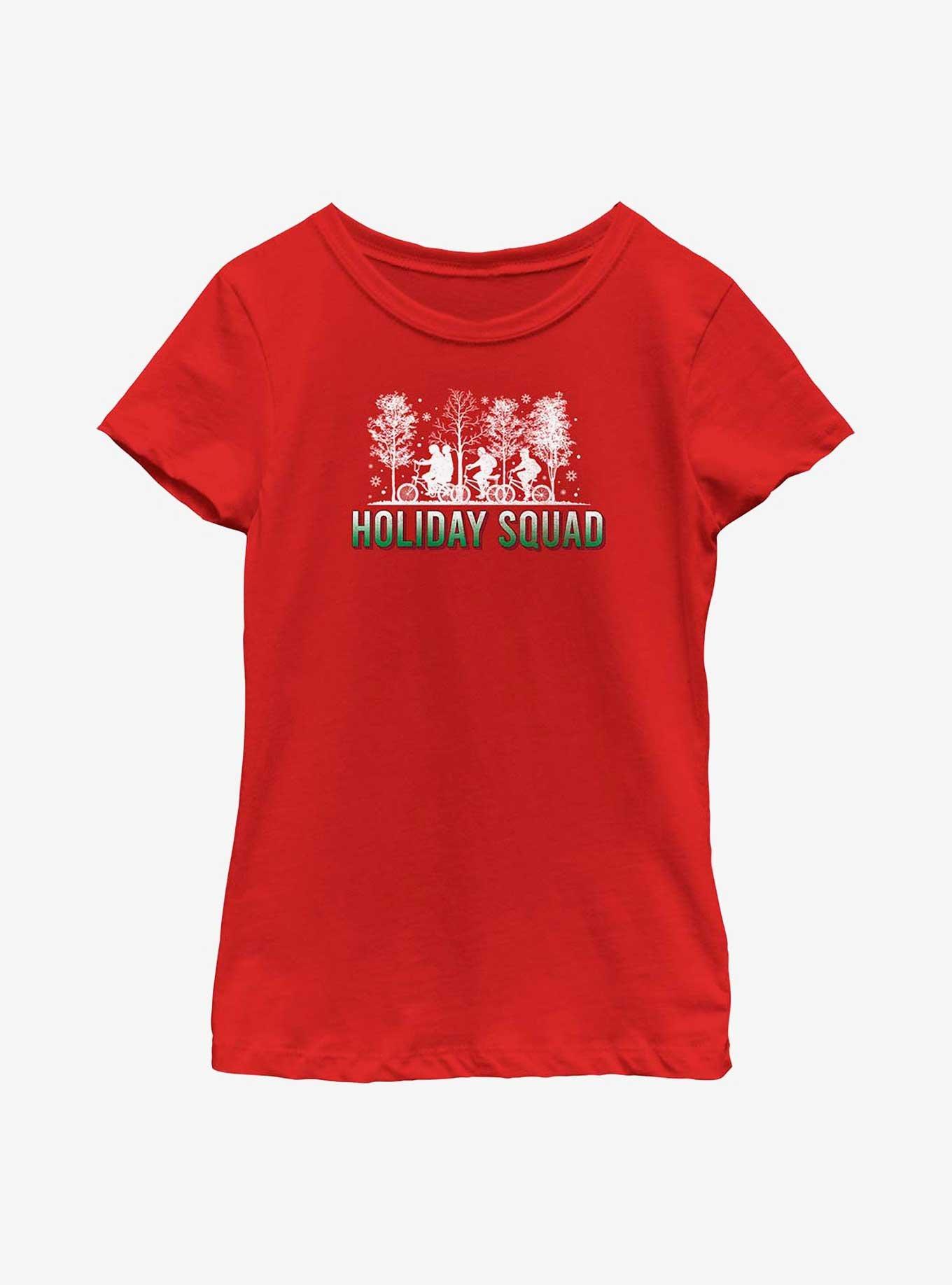 Stranger Things Holiday Squad Youth Girls T-Shirt, , hi-res