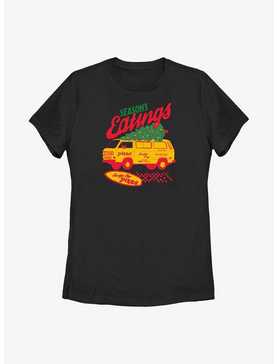 Stranger Things Season's Eating Surfer Boy Pizza Womens T-Shirt, , hi-res