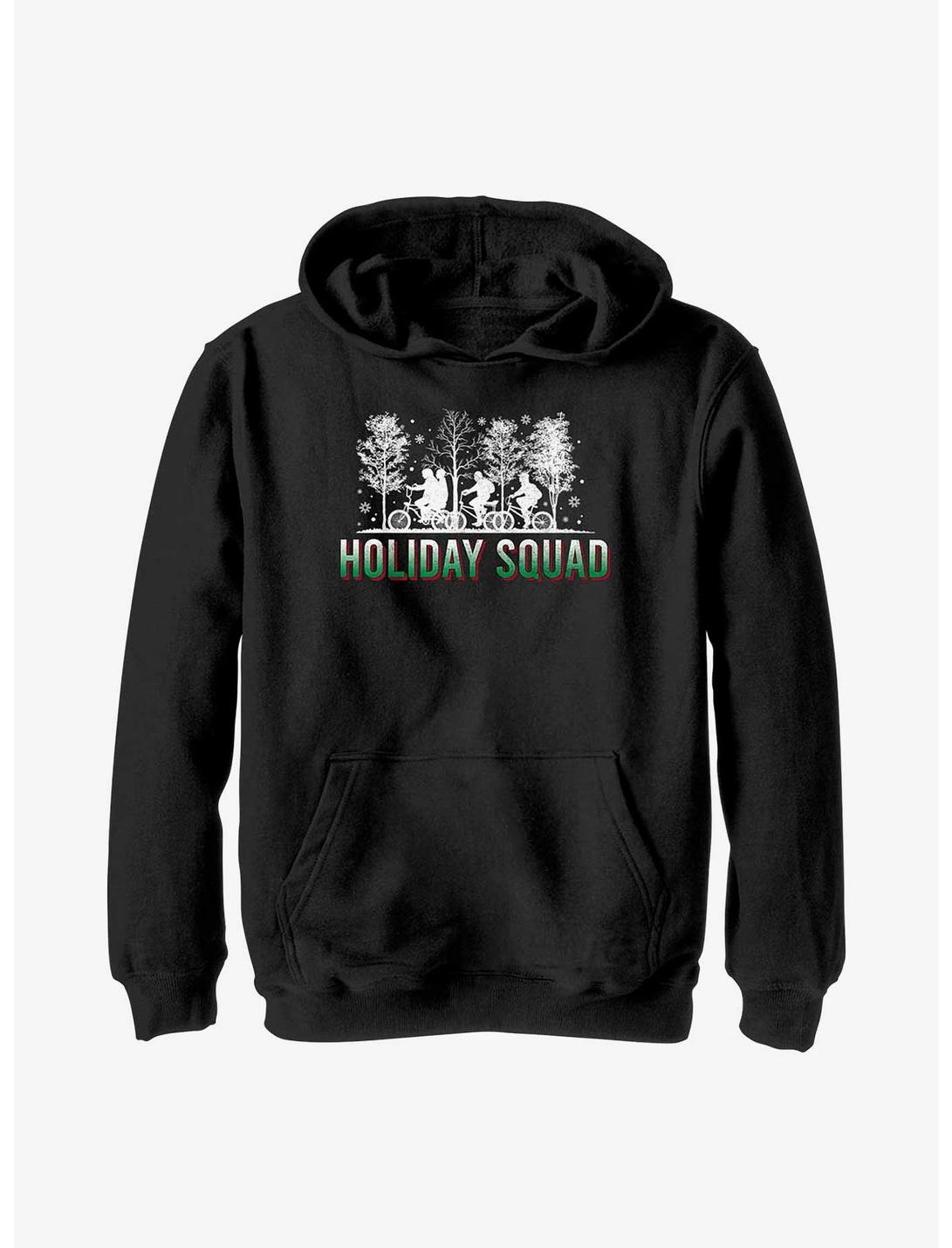 Stranger Things Holiday Squad Youth Hoodie, BLACK, hi-res