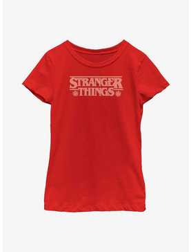 Stranger Things Holiday Knitted Logo Youth Girls T-Shirt, , hi-res