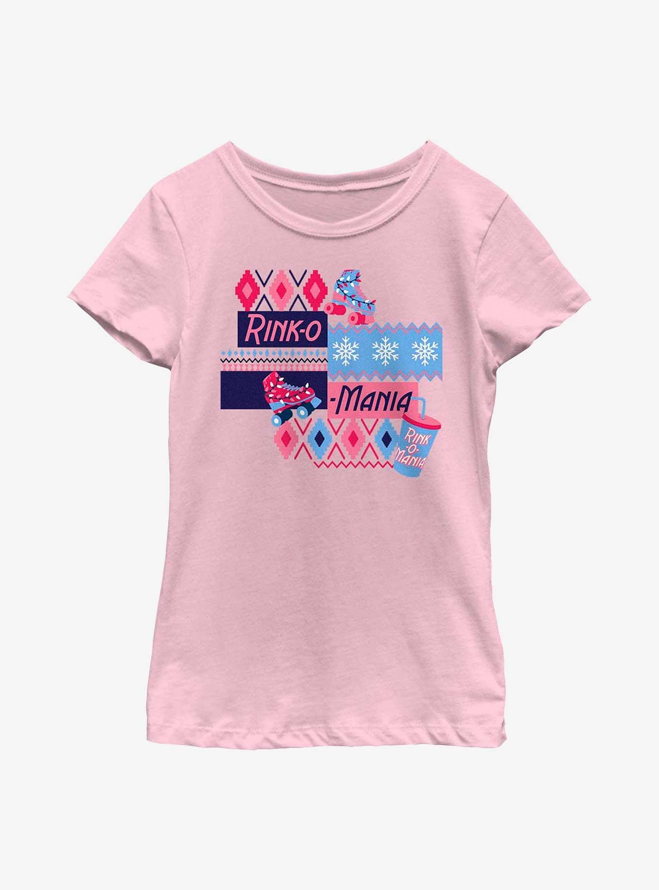 Stranger Things Holiday Rink-O-Mania Youth Girls T-Shirt, , hi-res