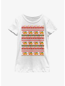 Stranger Things Surfer Boy Pizza Ugly Sweater Youth Girls T-Shirt, , hi-res
