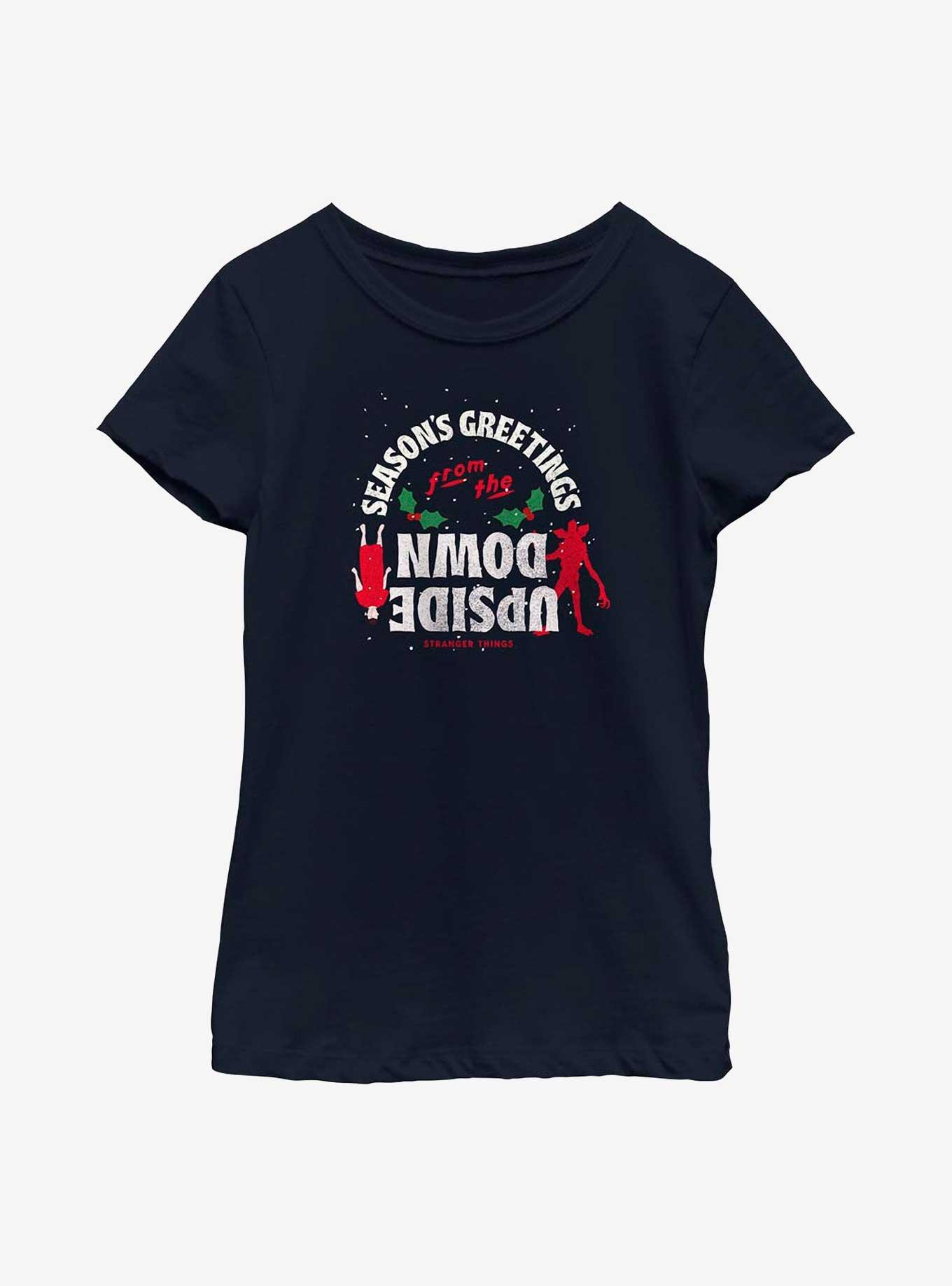 Stranger Things Season's Greetings From The Upside Down Youth Girls T-Shirt, , hi-res