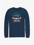 Stranger Things Greetings From The Upside Down Long-Sleeve T-Shirt, NAVY, hi-res