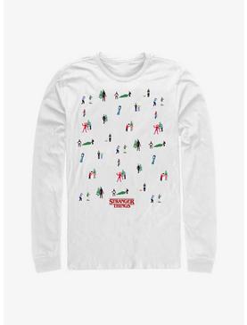Stranger Things Holiday Tree Scenes Group Long-Sleeve T-Shirt, , hi-res
